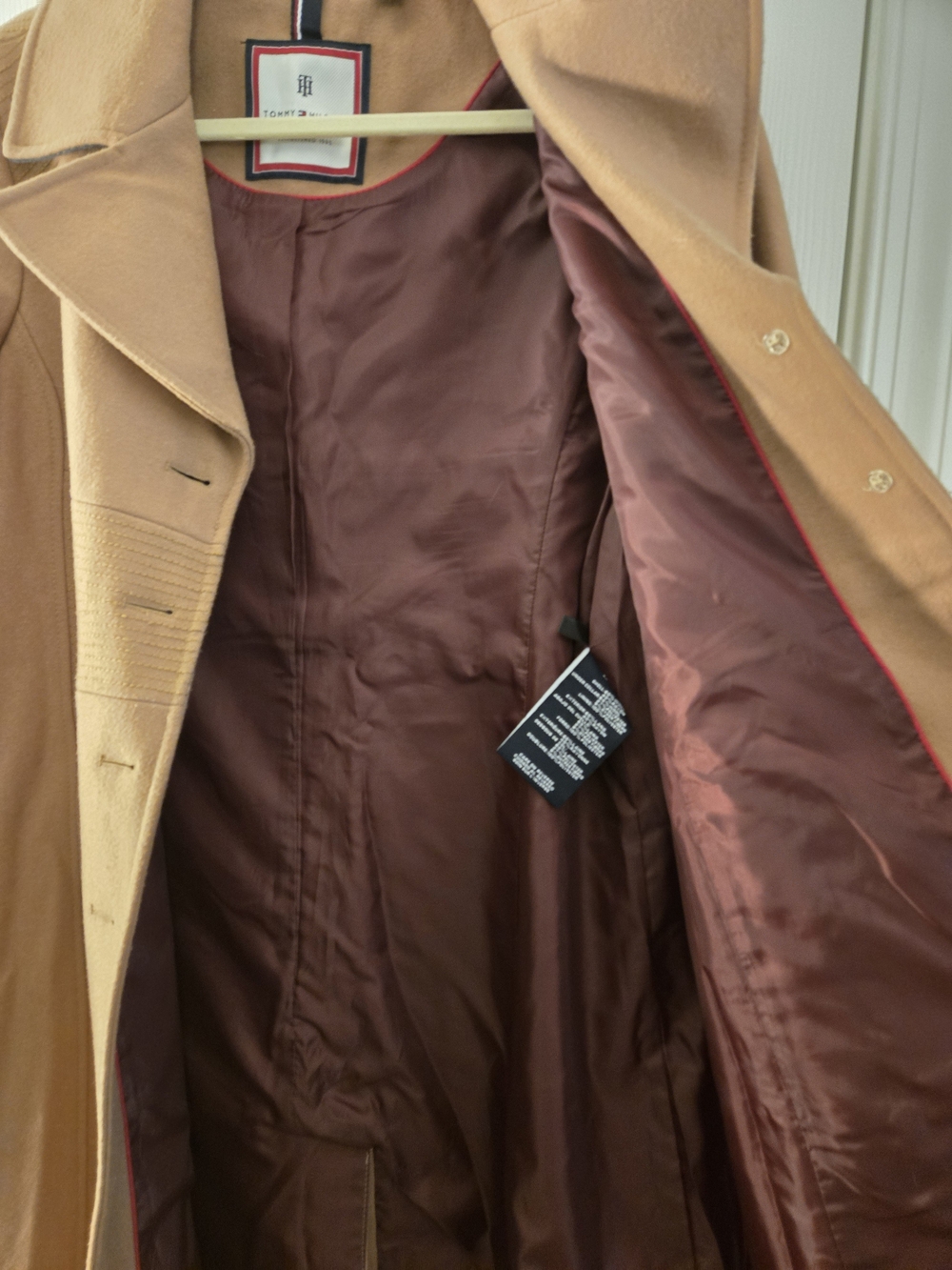 Tommy Hilfiger Women's Camel Wool-Blend Coat - Picture 3 of 8